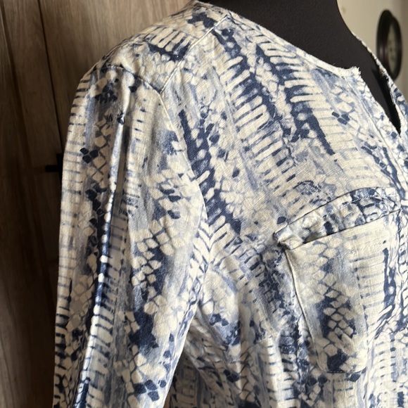 JM Collection linen button down blouse - Picture 4 of 14